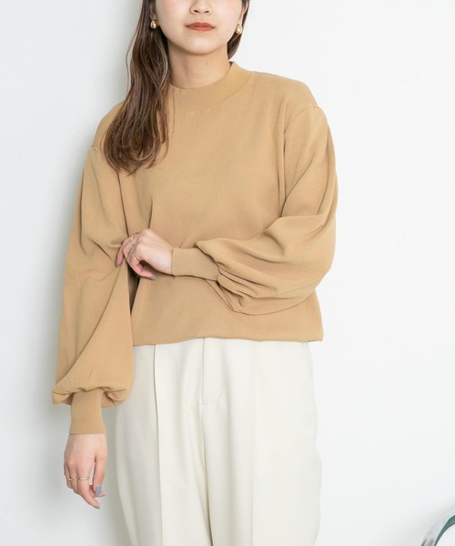 KBF（ケイビーエフ）の「illi　ショルダータックニットプルオーバー（ニット/セーター・レディース・チャコールグレー/ベージュ/アイボリー・ONE）」の18枚目の写真