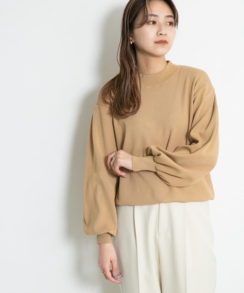 KBF（ケイビーエフ）の「illi　ショルダータックニットプルオーバー（ニット/セーター・レディース・チャコールグレー/ベージュ/アイボリー・ONE）」の19枚目の写真