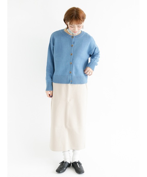 Lugnoncure（ルノンキュール）の「ポンチタイトスリットスカート（スカート・レディース・ブラック/ベージュ/グリーン・ﾌﾘ-）」の10枚目の写真