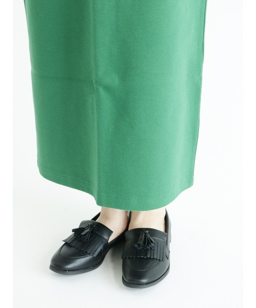 Lugnoncure（ルノンキュール）の「ポンチタイトスリットスカート（スカート・レディース・ブラック/ベージュ/グリーン・ﾌﾘ-）」の13枚目の写真