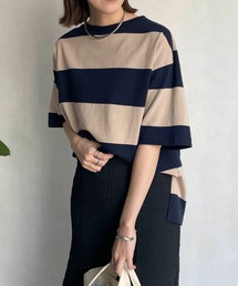 CAPRICIEUX LE'MAGE | 〈WEB限定〉ワイドボーダーＴシャツ(Tシャツ/カットソー)