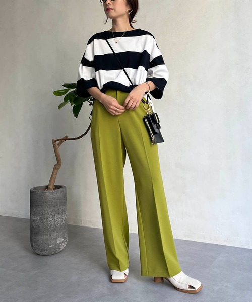 CAPRICIEUX LE'MAGE(カプリシューレマージュ)の「〈WEB限定〉ワイドボーダーTシャツ(Tシャツ/カットソー・レディース・ホワイト/ベージュ・FREE)」の11枚目の写真