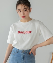 ボンジュールロゴTシャツ