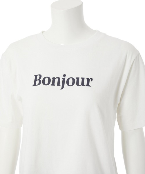 Edit Sheen(エディットシーン)の「ボンジュールロゴTシャツ(Tシャツ/カットソー・レディース・ネイビー/レッド/ネイビー系1/グレー系その他・M)」の11枚目の写真