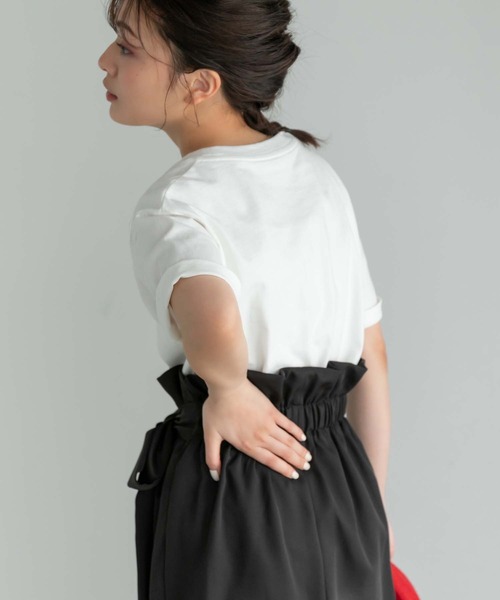 Edit Sheen(エディットシーン)の「ボンジュールロゴTシャツ(Tシャツ/カットソー・レディース・ネイビー/レッド/ネイビー系1/グレー系その他・M)」の15枚目の写真