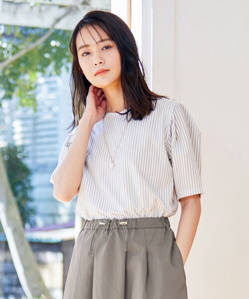 セール イージーケア Stripe Jersey Vネック カットソー Tシャツ カットソー J Press ジェイプレス のファッション通販 Zozotown
