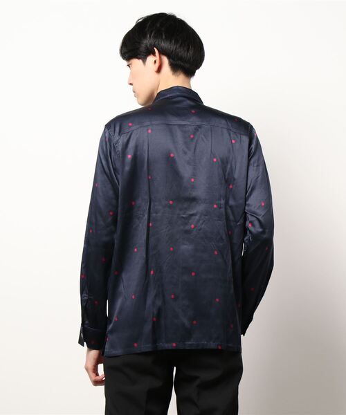 maxsix(マックスシックス)の「maxsix(マックスシックス)シルクドットシャツ(シャツ/ブラウス・メンズ・ネイビー・LARGE)」の3枚目の写真
