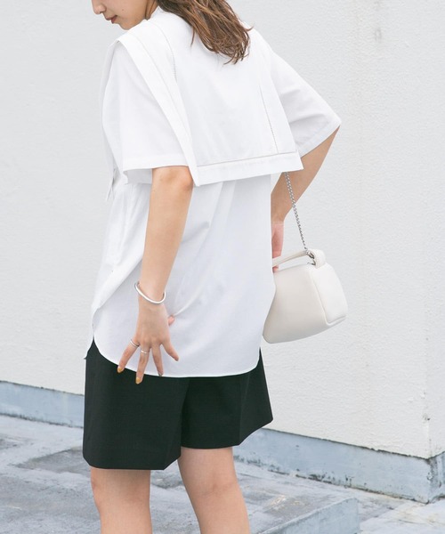 KBF(ケイビーエフ)の「パイピングレイヤードブラウス(シャツ/ブラウス・レディース・ブラック/オフホワイト/イエロー系その他・ONE)」の13枚目の写真