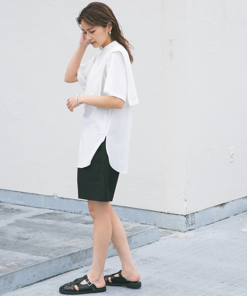 KBF(ケイビーエフ)の「パイピングレイヤードブラウス(シャツ/ブラウス・レディース・ブラック/オフホワイト/イエロー系その他・ONE)」の15枚目の写真