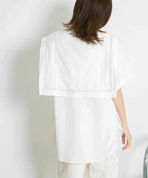 KBF(ケイビーエフ)の「パイピングレイヤードブラウス(シャツ/ブラウス・レディース・ブラック/オフホワイト/イエロー系その他・ONE)」の20枚目の写真