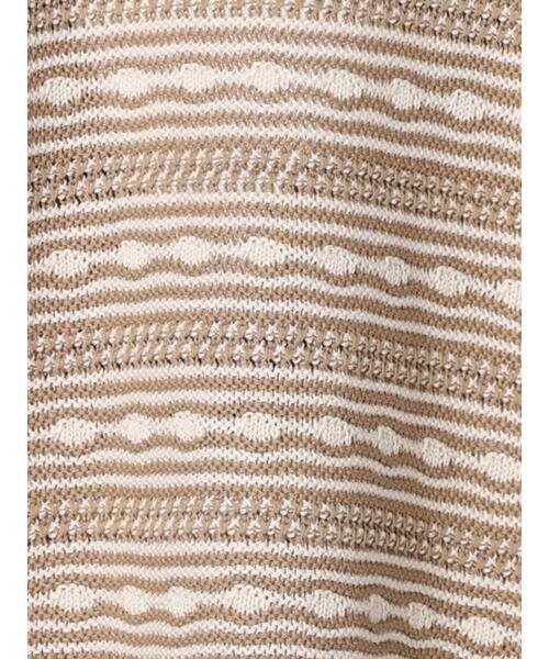 Samansa Mos2 blue（サマンサモスモスブルー）の「柄ニットベスト（ベスト・レディース・ライトベージュ/グレー/キナリ・ﾌﾘ-）」の7枚目の写真