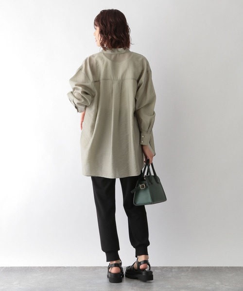 GLOBAL WORK（グローバルワーク）の「シアーレギュラーカラーシャツ/269030（シャツ/ブラウス・レディース・グリーン/アイボリー/ライトイエロー/オレンジ系その他6/チャコール/グリーン系その他/ライトグリーン/パープル系その他2・FREE）」の18枚目の写真