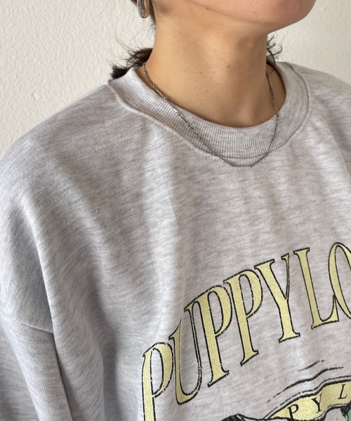 wee9s（ウィークス）の「vintage like over size wanwan sweat #2 / ヴィンテージライクワンワンスウェットパートツー！（スウェット・レディース・グレー・FREE）」の9枚目の写真