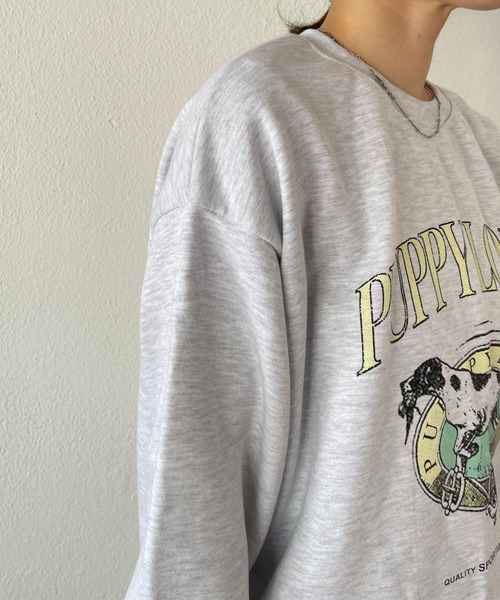 wee9s（ウィークス）の「vintage like over size wanwan sweat #2 / ヴィンテージライクワンワンスウェットパートツー！（スウェット・レディース・グレー・FREE）」の13枚目の写真