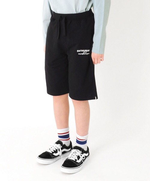 GLAZOS（グラソス）の「ストレッチミニ裏毛・ロゴプリントハーフパンツ【セットアップ対応】（その他パンツ・キッズ・オフホワイト/ベージュ/サックスブルー/ブラック・140cm/150cm/130cm/160cm/170cm）」の16枚目の写真