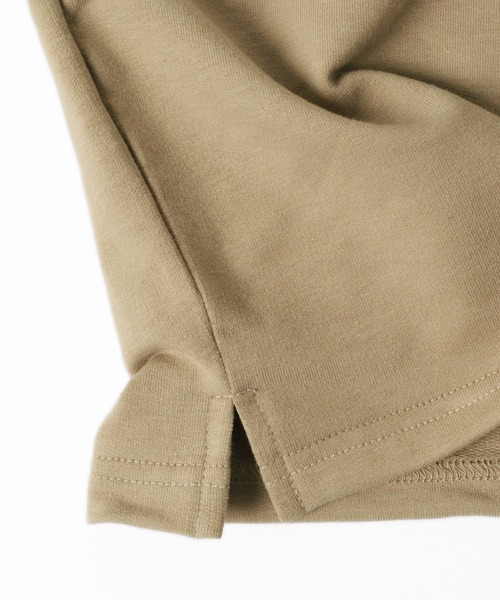 GLAZOS（グラソス）の「ストレッチミニ裏毛・ロゴプリントハーフパンツ【セットアップ対応】（その他パンツ・キッズ・オフホワイト/ベージュ/サックスブルー/ブラック・140cm/150cm/130cm/160cm/170cm）」の6枚目の写真