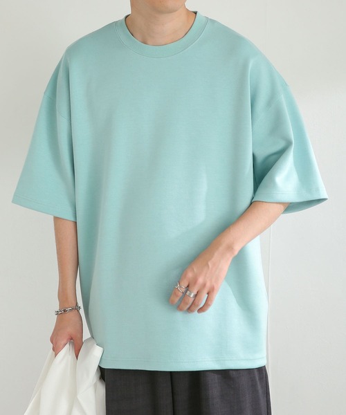 SENSE OF PLACE by URBAN RESEARCH（センスオブプレイスバイアーバンリサーチ）の「ダンボールポンチTシャツ(5分袖)（Tシャツ/カットソー・メンズ・ホワイト/ブラック/ブルー/ライトベージュ/ミント・MEDIUM/LARGE）」の5枚目の写真