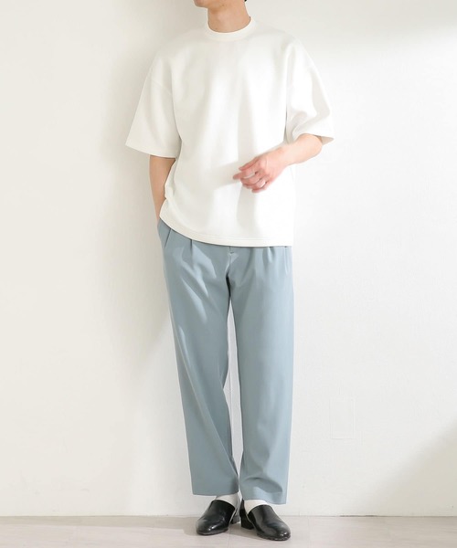 SENSE OF PLACE by URBAN RESEARCH（センスオブプレイスバイアーバンリサーチ）の「ダンボールポンチTシャツ(5分袖)（Tシャツ/カットソー・メンズ・ホワイト/ブラック/ブルー/ライトベージュ/ミント・MEDIUM/LARGE）」の10枚目の写真