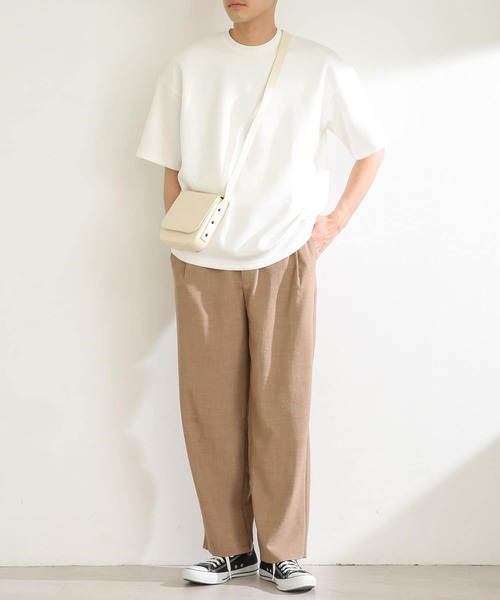 SENSE OF PLACE by URBAN RESEARCH（センスオブプレイスバイアーバンリサーチ）の「ダンボールポンチTシャツ(5分袖)（Tシャツ/カットソー・メンズ・ホワイト/ブラック/ブルー/ライトベージュ/ミント・MEDIUM/LARGE）」の12枚目の写真