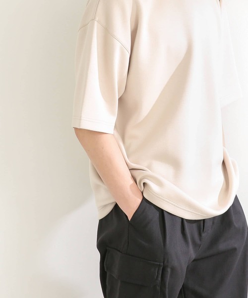 SENSE OF PLACE by URBAN RESEARCH（センスオブプレイスバイアーバンリサーチ）の「ダンボールポンチTシャツ(5分袖)（Tシャツ/カットソー・メンズ・ホワイト/ブラック/ブルー/ライトベージュ/ミント・MEDIUM/LARGE）」の14枚目の写真