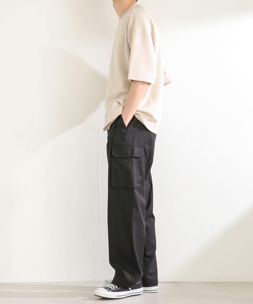 SENSE OF PLACE by URBAN RESEARCH（センスオブプレイスバイアーバンリサーチ）の「ダンボールポンチTシャツ(5分袖)（Tシャツ/カットソー・メンズ・ホワイト/ブラック/ブルー/ライトベージュ/ミント・MEDIUM/LARGE）」の15枚目の写真