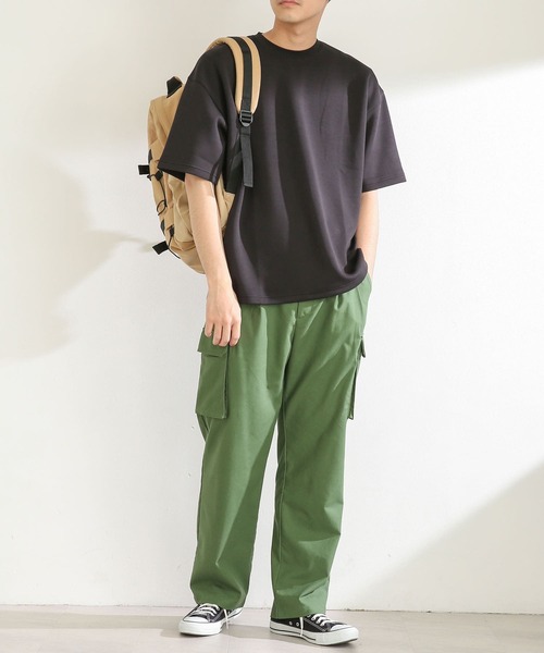 SENSE OF PLACE by URBAN RESEARCH（センスオブプレイスバイアーバンリサーチ）の「ダンボールポンチTシャツ(5分袖)（Tシャツ/カットソー・メンズ・ホワイト/ブラック/ブルー/ライトベージュ/ミント・MEDIUM/LARGE）」の20枚目の写真