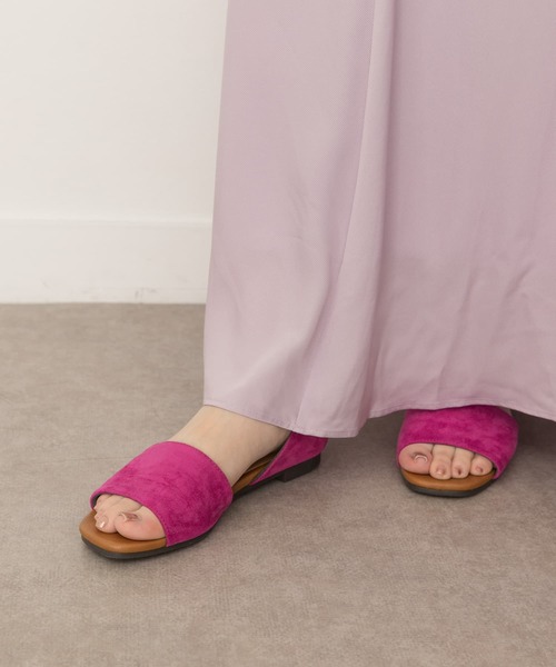 RODE SKO（ロデスコ）の「スエード調オープントゥサンダル（サンダル・レディース・ブラック/キャメル/ピンク系その他・36/37/38）」の5枚目の写真