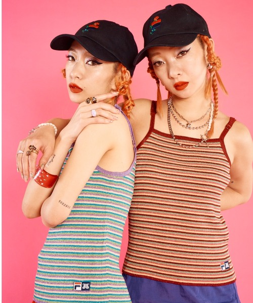 jouetie(ジュエティ)の「FILA x jouetie CAMISOLE / フィラ x ジュエティ キャミソール 【SP】(キャミソール・レディース・ブラック/バーガンディー/パープル・FREE)」の3枚目の写真