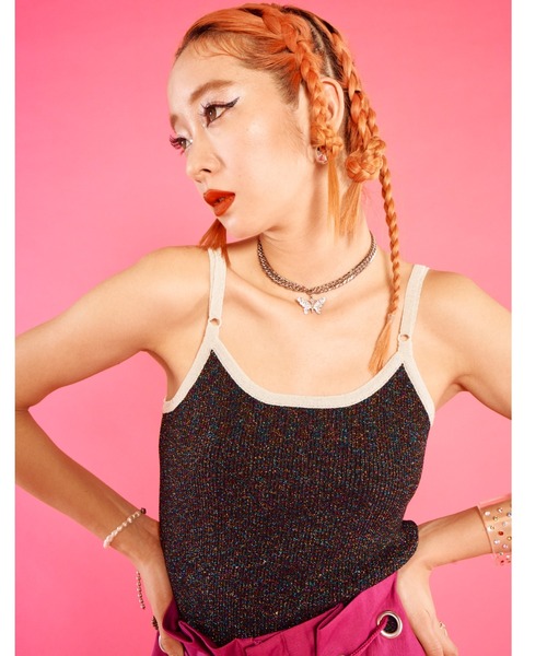 jouetie(ジュエティ)の「FILA x jouetie CAMISOLE / フィラ x ジュエティ キャミソール 【SP】(キャミソール・レディース・ブラック/バーガンディー/パープル・FREE)」の2枚目の写真