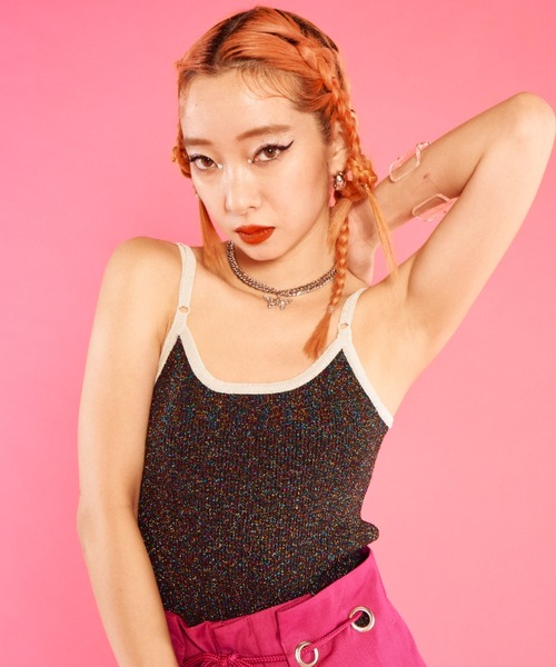 jouetie(ジュエティ)の「FILA x jouetie CAMISOLE / フィラ x ジュエティ キャミソール 【SP】(キャミソール・レディース・ブラック/バーガンディー/パープル・FREE)」の4枚目の写真