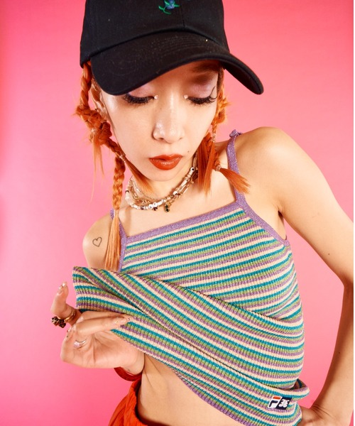 jouetie(ジュエティ)の「FILA x jouetie CAMISOLE / フィラ x ジュエティ キャミソール 【SP】(キャミソール・レディース・ブラック/バーガンディー/パープル・FREE)」の9枚目の写真