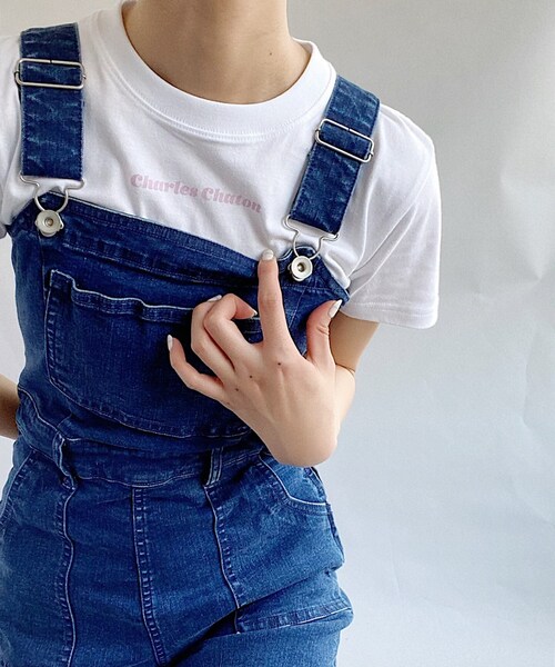 Charles Chaton（シャルルシャトン）の「CC kids TEE（Tシャツ/カットソー・レディース・ホワイト/パープル/アイボリー/ピンク・SMALL/MEDIUM）」の2枚目の写真