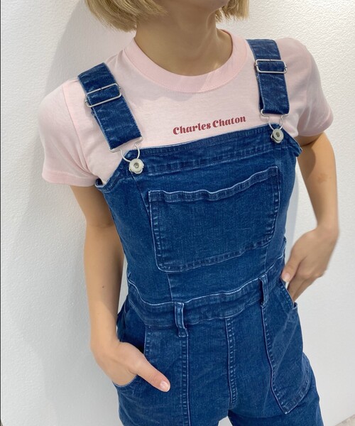 Charles Chaton（シャルルシャトン）の「CC kids TEE（Tシャツ/カットソー・レディース・ホワイト/パープル/アイボリー/ピンク・SMALL/MEDIUM）」の4枚目の写真