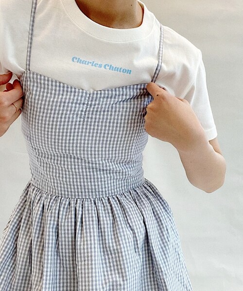 Charles Chaton（シャルルシャトン）の「CC kids TEE（Tシャツ/カットソー・レディース・ホワイト/パープル/アイボリー/ピンク・SMALL/MEDIUM）」の3枚目の写真