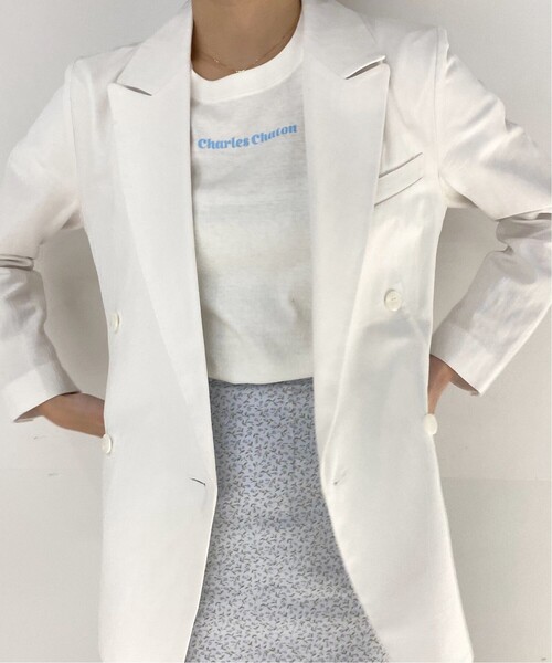 Charles Chaton（シャルルシャトン）の「CC kids TEE（Tシャツ/カットソー・レディース・ホワイト/パープル/アイボリー/ピンク・SMALL/MEDIUM）」の6枚目の写真