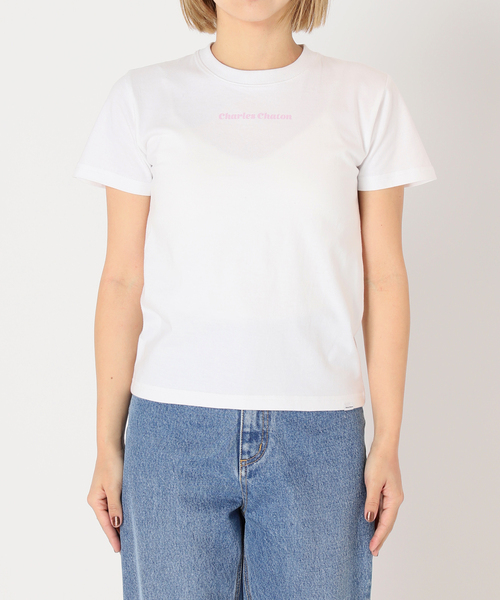Charles Chaton（シャルルシャトン）の「CC kids TEE（Tシャツ/カットソー・レディース・ホワイト/パープル/アイボリー/ピンク・SMALL/MEDIUM）」の9枚目の写真