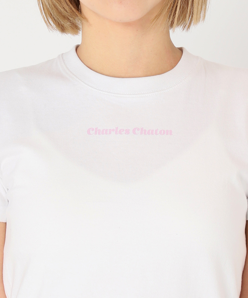 Charles Chaton（シャルルシャトン）の「CC kids TEE（Tシャツ/カットソー・レディース・ホワイト/パープル/アイボリー/ピンク・SMALL/MEDIUM）」の13枚目の写真