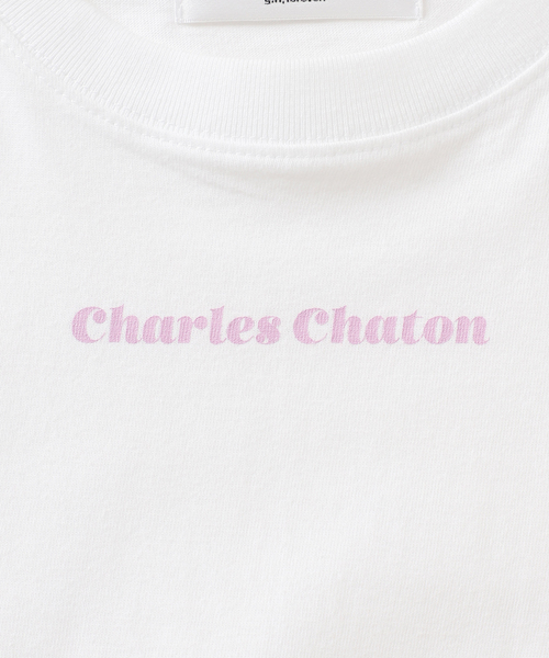 Charles Chaton（シャルルシャトン）の「CC kids TEE（Tシャツ/カットソー・レディース・ホワイト/パープル/アイボリー/ピンク・SMALL/MEDIUM）」の19枚目の写真