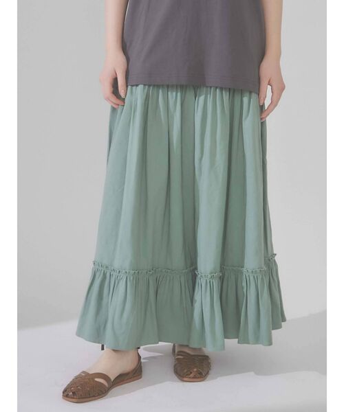 merry jenny(メリージェニー)の「フリルティアードスカート(スカート・レディース・オフホワイト/ブラック/グリーン・FREE)」の4枚目の写真
