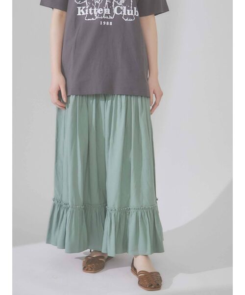 merry jenny(メリージェニー)の「フリルティアードスカート(スカート・レディース・オフホワイト/ブラック/グリーン・FREE)」の11枚目の写真