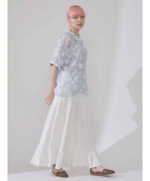 merry jenny(メリージェニー)の「フリルティアードスカート(スカート・レディース・オフホワイト/ブラック/グリーン・FREE)」の6枚目の写真