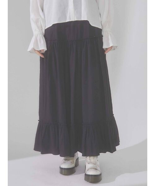 merry jenny(メリージェニー)の「フリルティアードスカート(スカート・レディース・オフホワイト/ブラック/グリーン・FREE)」の13枚目の写真