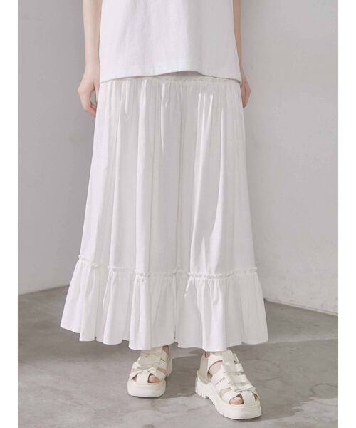 merry jenny(メリージェニー)の「フリルティアードスカート(スカート・レディース・オフホワイト/ブラック/グリーン・FREE)」の19枚目の写真