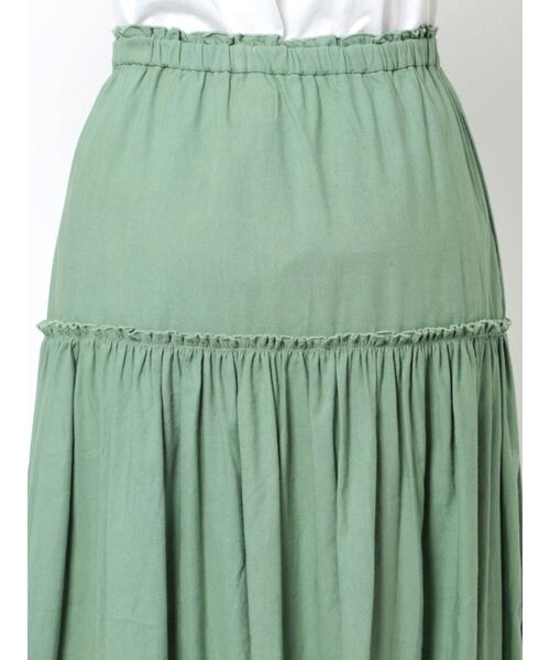 merry jenny(メリージェニー)の「フリルティアードスカート(スカート・レディース・オフホワイト/ブラック/グリーン・FREE)」の9枚目の写真