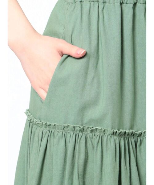 merry jenny(メリージェニー)の「フリルティアードスカート(スカート・レディース・オフホワイト/ブラック/グリーン・FREE)」の10枚目の写真