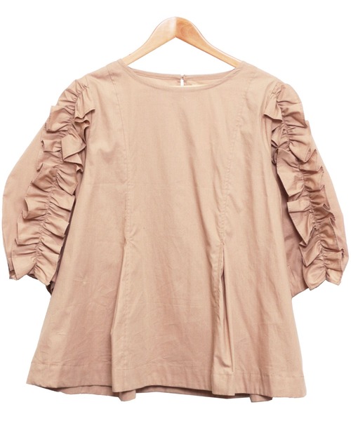 mili an deni（ミリアンデニ）の「コードフリルブラウス（シャツ/ブラウス・レディース・ホワイト/ブラック/ベージュ/ミント/ダークブルー/ネイビー・M/L）」の15枚目の写真