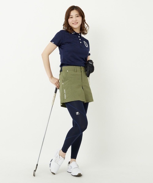 FILA GOLF（フィラゴルフ ）の「【FILA GOLF:フィラゴルフ】レディースコンプレッションタイツ（レギンス/スパッツ・レディース・ブラック/ネイビー・MEDIUM/LARGE/X-LARGE）」の7枚目の写真