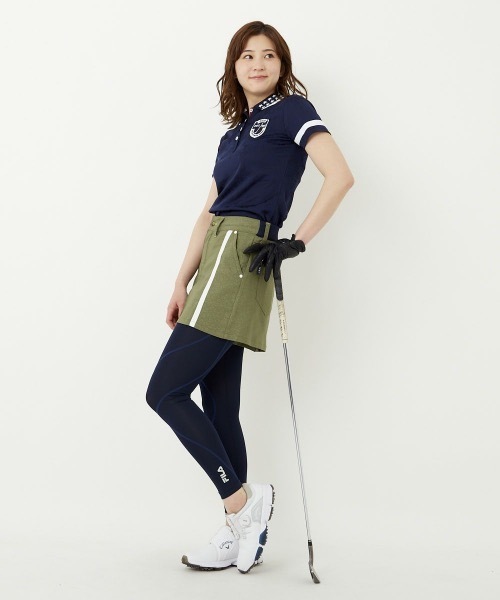 FILA GOLF（フィラゴルフ ）の「【FILA GOLF:フィラゴルフ】レディースコンプレッションタイツ（レギンス/スパッツ・レディース・ブラック/ネイビー・MEDIUM/LARGE/X-LARGE）」の6枚目の写真