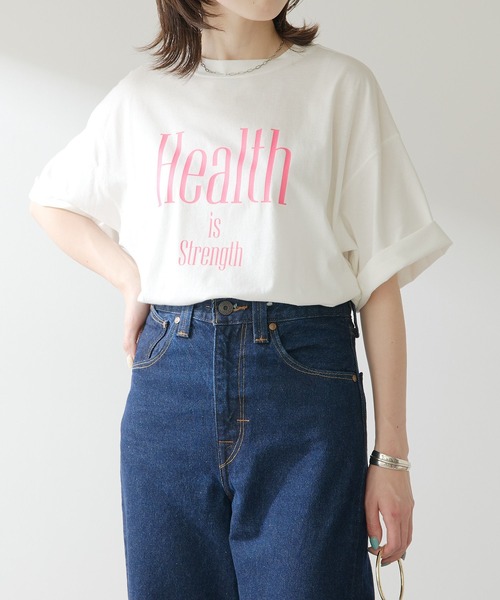 COLLAGE GALLARDAGALANTE(コラージュガリャルダガランテ)の「プリントロゴTシャツ(Tシャツ/カットソー・レディース・チャコールグレー/ホワイト・FREE)」の3枚目の写真