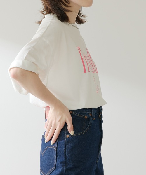 COLLAGE GALLARDAGALANTE(コラージュガリャルダガランテ)の「プリントロゴTシャツ(Tシャツ/カットソー・レディース・チャコールグレー/ホワイト・FREE)」の20枚目の写真